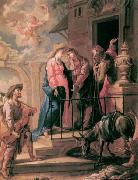 UNTERBERGER, Michelangelo Visitation - Oil on canvas France oil painting artist